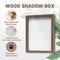 11x14 Shadow Box Picture Frame with Linen Board - Deep Wood & Glass Display Rustic Case Ready to Hang Memorabilia, Pins, Awards, Medals, Wedding, Tickets, and Photos, Brown